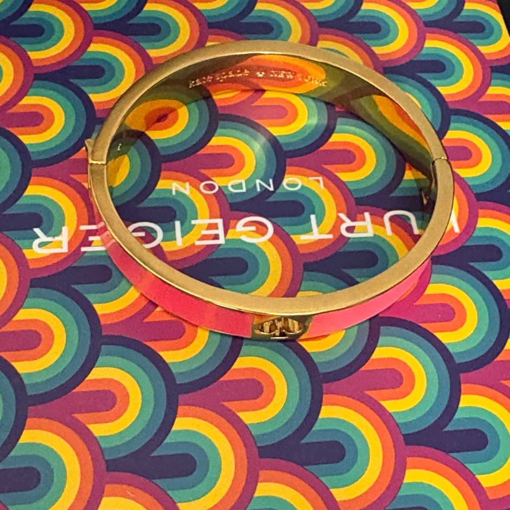 Kate Spade Pink and Gold Bangle